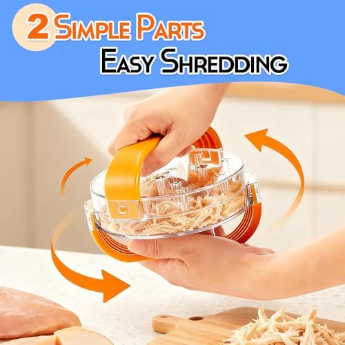 NonSlip Chicken Shredder Tool Twist, Clear Meat Shredder - Image 2