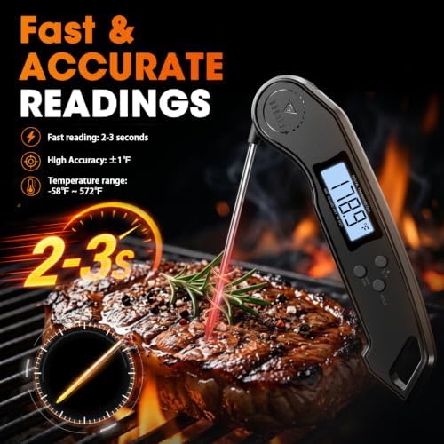 Meat Thermometer Digital – 2 Sec Instant Read Food Thermometer for Cooking - Image 2