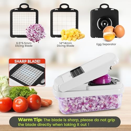 Yusshn Vegetable Chopper, 12-in-1 Food Veggie Chopper Cutter with Container - Image 4
