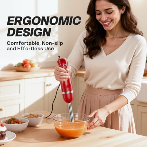Turelar Immersion Blender Corded 400W, 2 Speed, Emulsifier, Blend, BPA-Free - Image 4