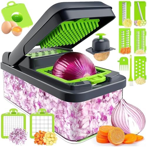 MealHelper 12-in-1 Vegetable Chopper, Food Veggie Chopper With Container by Unknown