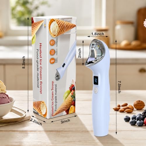 Heated Ice Cream Scoop Rechargeable, 3 Heat Settings, Electric Scooper - Image 2