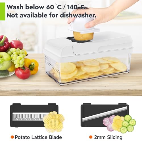 MealHelper 12-in-1 Vegetable Chopper, Food Veggie Chopper With Container - Image 3