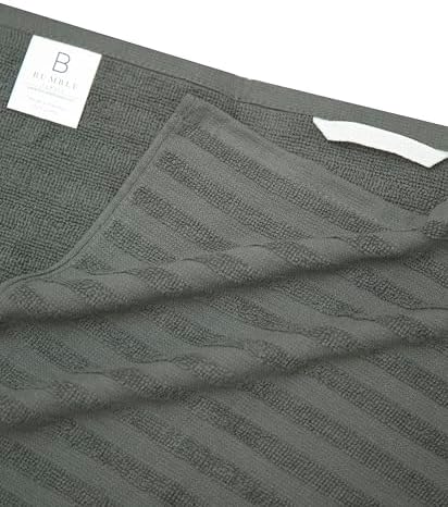 Premium Kitchen Towels 6 Pack 100% Cotton, 20"x28" - Anthracite Solid - Image 3