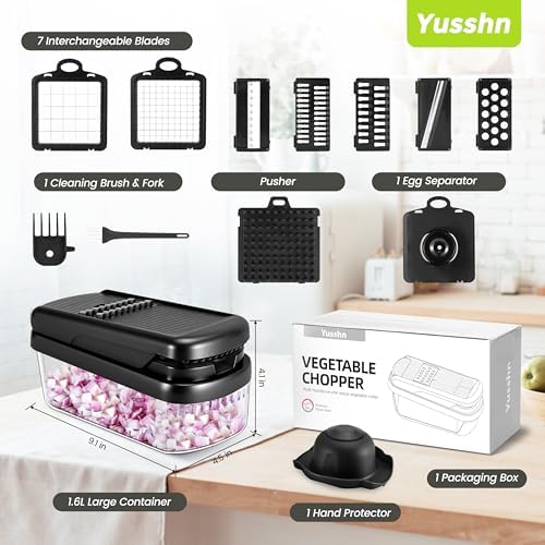 Yusshn Vegetable Chopper, 12-in-1 Food Veggie Chopper Cutter with Container - Image 2