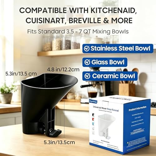 Kingofkings Flour Funnel for Kitchen Aid Mixer Accessories and Attachments - Image 3