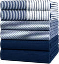 Premium Kitchen Towels 6 Pack 100% Cotton, 20"x28" Dish Towels - Navy Blue by BumbleTowels