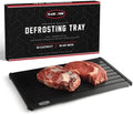 BLAZIN' THAW Defrosting Tray for Frozen Meat | 16" Family-Size | Aluminium Plate for Thawing Frozen Food | Natural Thawing Process | No Microwaves, No Cold/Warm Water Required | by BlazinThaw