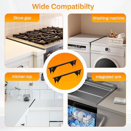 ItsNio 316 Stainless Steel Stove Gap Covers 2Pack, Stove Gap Filler, Black - Image 5