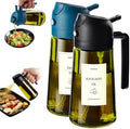 TrendPlain - Original 16oz/470ml Olive Oil Dispenser Bottle for Kitchen Gadgets and Air Fryer Accessories - Olive Oil Sprayer for Cooking w/Stickers - Black&Navy by TrendPlain