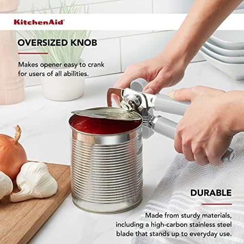 KitchenAid Classic Multifunction Can Opener and Bottle Opener Easy to Use, Razor Sharp Stainless Steel Cutting Wheel, Soft Ergonomic Handles, White 8.34-Inch (Pack of 12) - Image 3