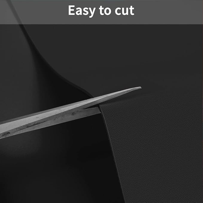 Leather Table Cover,1.8mm Thick,12x96 Inch Desk Cover,Dresser Cover Top,Dresser Protector Top,Dresser Cover,End Table Cover.(Black+Black,12x96)