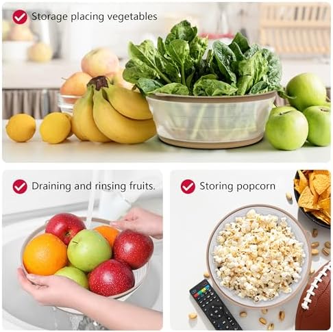 WVM Microwave Splatter Cover Vented for Food with Hook Hole, Splatter Guard & Colander Kitchen Gadget for Food, Meal Prep, Beige, M(11"x3.26")-Pack of 1 - Image 5