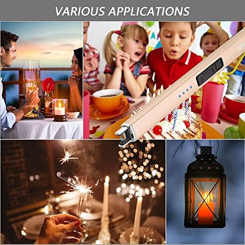 MEIRUBY Electric Candle Lighter, Christmas Stocking Stuffers Gifts for Women Mom Men Wife Sister, USB Arc Rechargeable Windproof Long Lighter for Candle BBQ Housewarming Birthday Gifts Idals - Image 7
