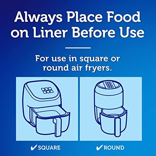 Reynolds Kitchens Air Fryer Liners Disposable, Unbleached Parchment Paper Sheets, 50 Count (Pack of 3) - Image 6