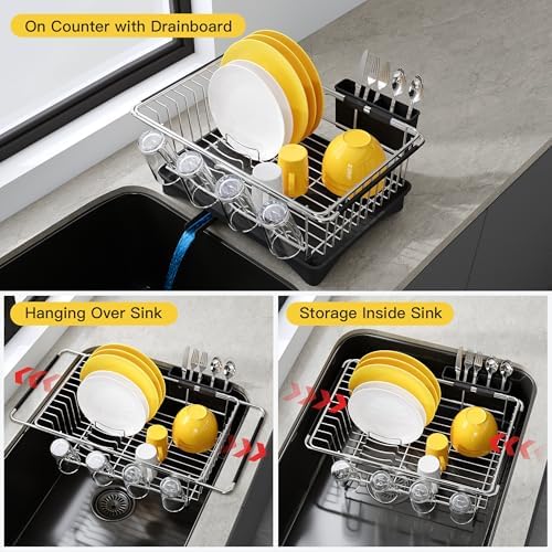 JASIWAY in Sink Dish Drying Rack with Drainboard and Utensil Holder - Image 2