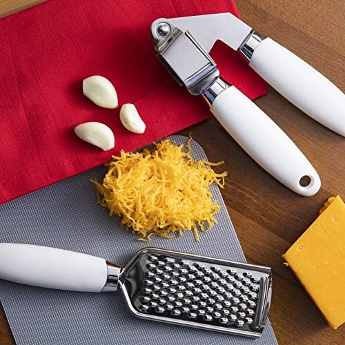 COOK WITH COLOR Kitchen Gadget Set Stainless Steel Utensils with Soft Touch Handles, 7 Pieces, Stainless Steel White - Image 6