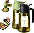 TrendPlain - Original 16oz/470ml Olive Oil Dispenser Bottle for Kitchen Gadgets and Air Fryer Accessories - Olive Oil Sprayer for Cooking w/Stickers - Black&Green by TrendPlain