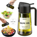 Olive Oil Sprayer for Cooking, 16oz Glass 2 in 1 Oil Dispenser Bottle by Unknown