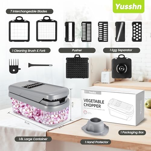 Yusshn Vegetable Chopper, 12-in-1 Food Veggie Chopper Cutter with Container - Image 3