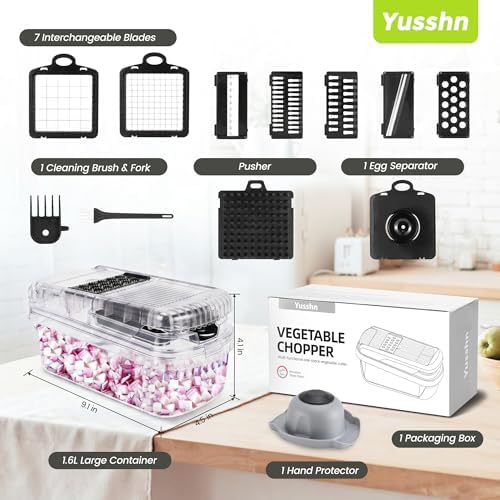 Yusshn Vegetable Chopper, 12-in-1 Food Veggie Chopper Cutter with Container - Image 2