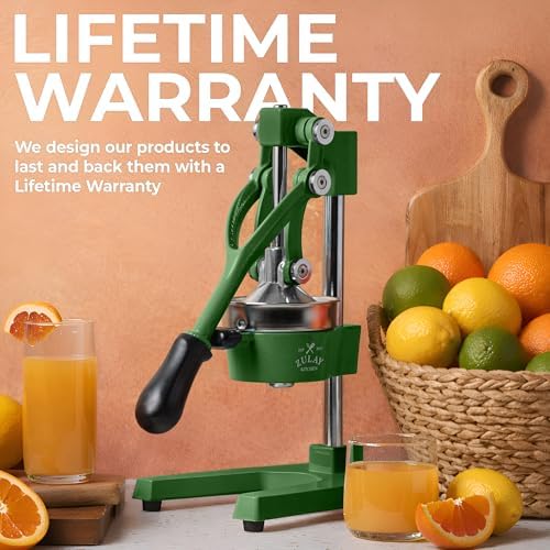 Zulay Kitchen Cast Iron Juicer, Orange Manual Juicer, Citrus Press, Green - Image 6