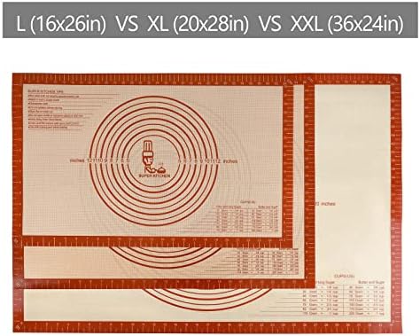 Non-slip Silicone Pastry Mat Extra Large Measurements 36''x 24'' Baking Mat - Image 3