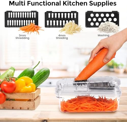 Yusshn Vegetable Chopper, 12-in-1 Food Veggie Chopper Cutter with Container - Image 4