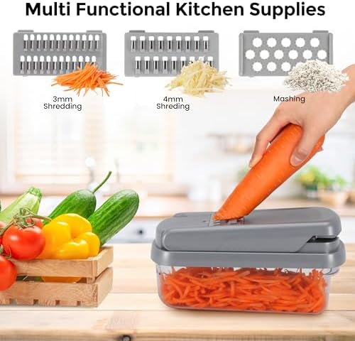 Yusshn Vegetable Chopper, 12-in-1 Food Veggie Chopper Cutter with Container - Image 5
