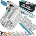 PriorityChef Large 15oz Potato Ricer With 3 Discs, Heavy Duty Stainless Steel Potato Ricer for Mashed Potatoes, Potato Masher, Press and Ricer Kitchen Tool, Turquoise by PriorityChef