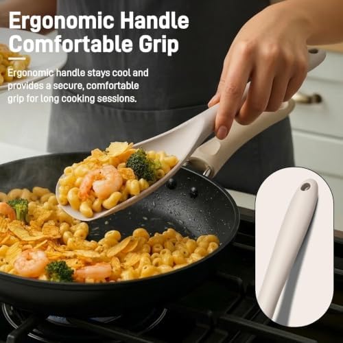 3 PACK Silicone Cooking Spoon Spatula for Nonstick Cookware, Heat‑resistant - Image 4