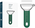 KITCHENDAO Swivel Vegetable Potato Peeler for Kitchen, Japanese Stainless Steel Sharp Blade, Heavy Duty Die-cast Construction Y Peeler, Built-in Eye Remover, Soft-touch Handle, Dishwasher Safe, Green