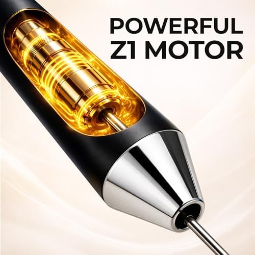 Zulay Kitchen Rechargeable Milk Frother Handheld - Frother Wand, Drink Mixer, Electric Whisk Frother, for Cappuccinos, Matcha & Protein Powder - Ultra Metal 4 Whisk, 1800mAh Black - Image 5