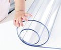 24x74 Inches Clear Plastic Dining Room Table Protector Desk Cover Wooden Furniture Topper Transparent Tablecloth Wipeable Vinyl PVC Waterproof for Rectangle Coffee End Table Chair Floors Mats Pad