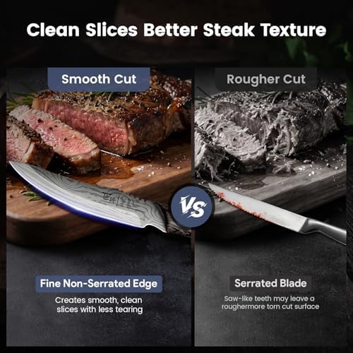 SYOKAMI Steak Knives Set of 6, Portable Leather Roll & Individual Sheaths - Image 5