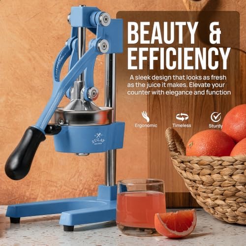 Zulay Kitchen Cast Iron Juicer, Orange Manual Juicer, Citrus Press, Haze - Image 7