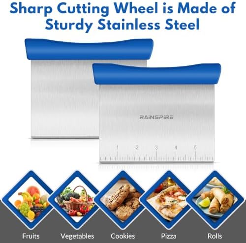 Multi-Purpose Stainless Steel Bench Scraper Dough Blender & Pastry Cutter - Image 6