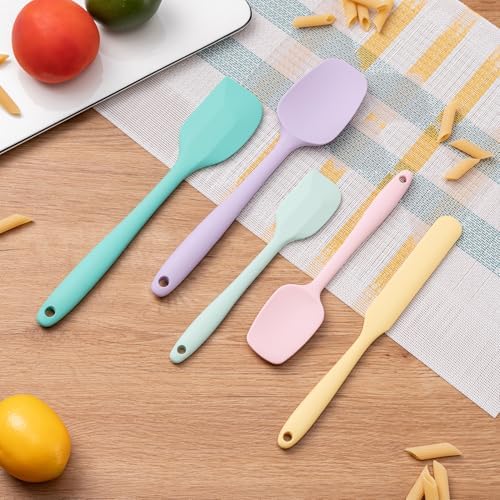 Silicone Spatula Set,5 Piece Food Grade Rubber Spatulas,Multicolor 3 - Image 7