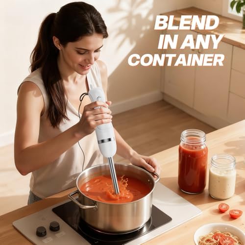 Turelar Immersion Blender Corded 400W, 2 Speed, Emulsifier, Blend, BPA-Free - Image 6