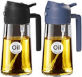 YARRAMATE 16 oz 2-in-1 Glass Olive Oil Sprayer for Cooking, Black&Navy by YARRAMATE