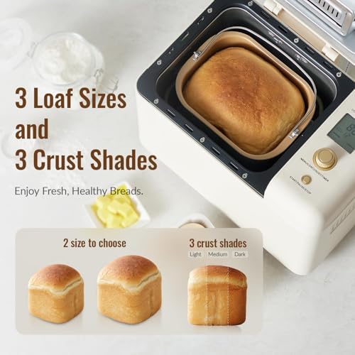Neretva 2.2LB 15-in-1 Bread Machine with Dual Heater and Auto Nut Dispenser - Image 5