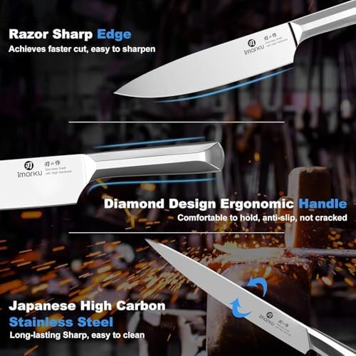 imarku 16-Pieces Knife Set, High-Carbon Stainles Steel Kitchen Knife Set - Image 3