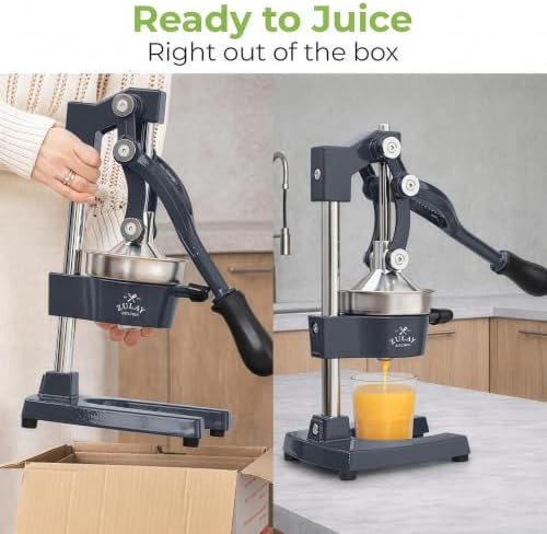 Zulay Kitchen Cast Iron Juicer, Orange Manual Juicer, Citrus Press, Ash - Image 3
