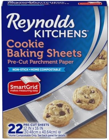 Reynolds Kitchens Pre-Cut Parchment Paper Cookie Baking Sheets, 22ct by ReynoldsConsumerProducts