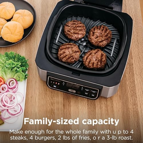 Ninja® Foodi® 5-in-1 XL Indoor Grill & Air Fryer, Black/Grey, AG301 - Image 3