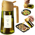TrendPlain - Original 16oz/470ml Olive Oil Dispenser Bottle for Kitchen Gadgets and Air Fryer Accessories - Olive Oil Sprayer for Cooking w/Stickers - Yellow by TrendPlain