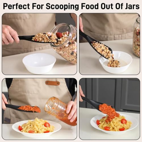 3 PACK Silicone Cooking Spatula & Spoon for Nonstick Cookware - Image 6