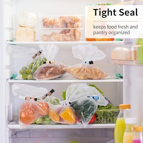 10 Pack Squeeze and Lock Bread Bag Clips, Bread Clips Resuable, Bag Clip for Food Storage, Sturdy Bread Cilp, Heavy Plastic, Handy Bags Cinch, Easy to Use with Bags Closures, 10 Colors - Image 5