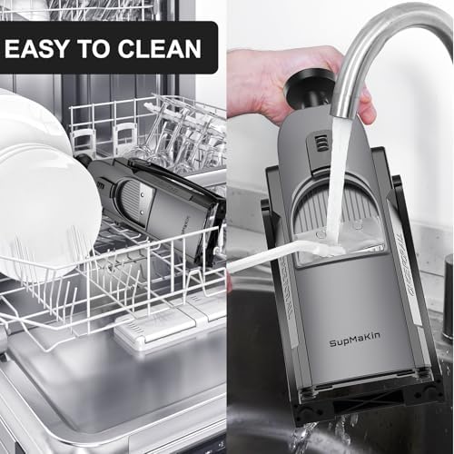 SupMaKin Safe Mandoline Slicer for Kitchen,Adjustable Potato Slicer 1-8 mm - Image 4