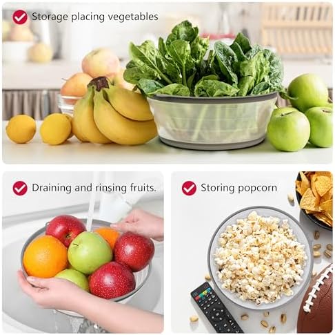 WVM Microwave Splatter Cover Vented for Food with Hook Hole, Splatter Guard & Colander Kitchen Gadget for Food, Meal Prep, Grey, M(11"x3.26")-Pack of 2 - Image 5
